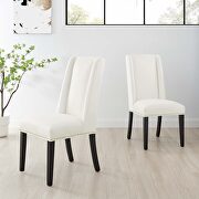 White finish stain-resistant performance velvet dining chairs - set of 2 main photo