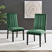 Catalyst (Green) Green finish performance velvet upholstery dining side chairs/ set of 2