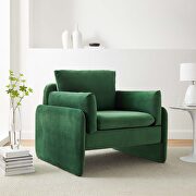 Emerald finish stain-resistant performance velvet upholstery chair