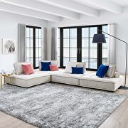 Tufted fabric upholstery modular design 4-piece sofa in beige finish main photo