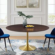 Wood dining table in gold cherry walnut main photo