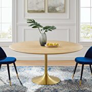 Wood dining table in gold natural main photo