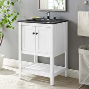Bathroom vanity in white black main photo