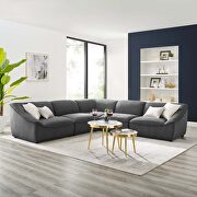5-piece sectional sofa in charcoal main photo