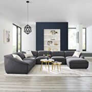 Comprise II (Charcoal) 7-piece sectional sofa in charcoal