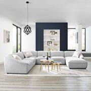 7-piece sectional sofa in light gray