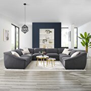 8-piece sectional sofa in charcoal
