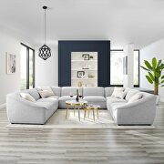 8-piece sectional sofa in light gray