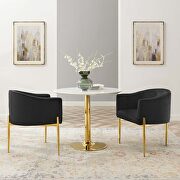 Black finish tufted performance velvet accent chairs/ set of 2 main photo