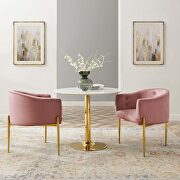 Savour II (Dusty Rose) Dusty rose finish tufted performance velvet accent chairs/ set of 2