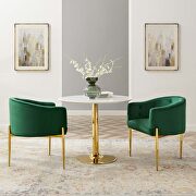 Emerald finish tufted performance velvet accent chairs/ set of 2 main photo