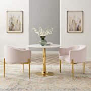 Pink finish tufted performance velvet accent chairs/ set of 2 main photo