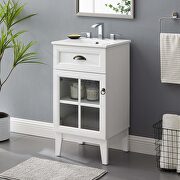 Isle 18 (White) Bathroom vanity cabinet in white