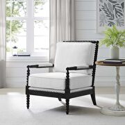 Fabric upholstery armchair in black/ white main photo