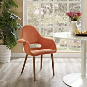 Dining armchair in orange