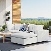 White finish 4-piece sunbrella® outdoor patio sectional sofa main photo