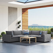 5-piece sunbrella® outdoor patio modular sectional sofa in gray main photo