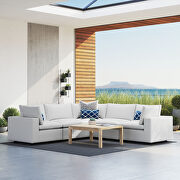 5-piece sunbrella® outdoor patio modular sectional sofa in white main photo