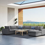 7-piece sunbrella® outdoor patio modular sectional sofa in gray main photo
