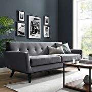 Performance velvet  upholstery sofa in gray main photo