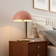 Ideal (Pink) Pink/ satin brass metal table lamp