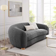 Gray finish boucle upholstered fabric sofa main photo