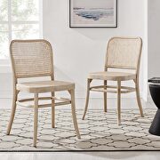 Gray finish wood modern farmhouse style dining side chair set of 2 main photo