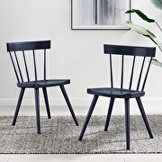 Sutter (Midnight) Midnight finish wood dining side chair set of 2