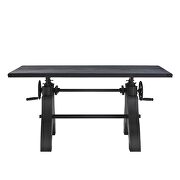 Genuine 60 (Black) Crank adjustable height conference / office table