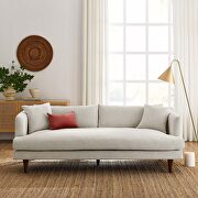 Zoya (Ivory) Upholstered polyester fabric sofa in mid-century design