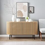 Fortitude (Oak) Rounded stylish sideboard / buffet / cabinet