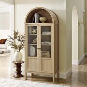 Tessa (Oak) Oak display cabinet / curio in modern farmhouse style