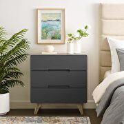 Three-drawer chest or stand in natural gray main photo