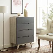 Four-drawer chest or stand in natural gray main photo