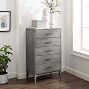 Wood chest in gray