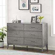 Wood dresser in gray main photo