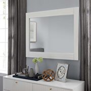 White finish frame contemporary modern design mirror main photo