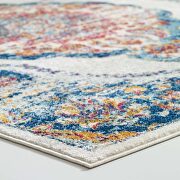 Malia 5x8 (Multicolored) Multicolor distressed vintage floral persian medallion area rug