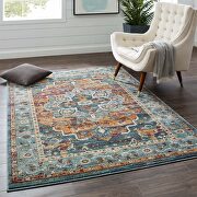 Diantha II 5x8 Distressed multicolored vintage persian medallion area rug