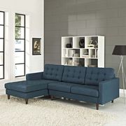 Azure upholstered fabric retro-style sectional sofa main photo