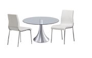 Round glass contemporary dining table main photo