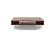 Contemporary natural wood coffee table main photo