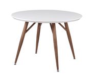 Cafe 470 Round white glass top dining table