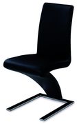 Side 455 (Black) Z-shaped dining chair in black