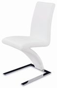 Side 455 (White) White z-shape dining chair (pair)