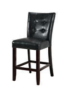 Black faux leather counter height stool