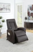 Lift chair in espresso bonded leather main photo