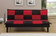 Black/red sofa bed main photo