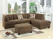 Waffle suede / truffle 2 PCS sectional couch main photo