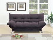 Adjustable sofa in dark coffee polyfiber fabric main photo
